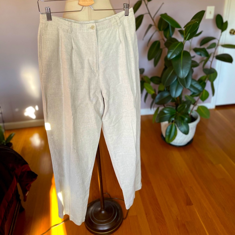 Linen Blend Vintage Liz Claiborne high waist Pants